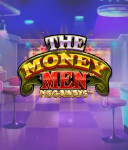 Dive into the thrilling world of The Money Men Megaways game by Pragmatic Play, highlighting a vibrant logo with sparkling stars against a luxurious casino backdrop. This graphic conveys the glamour and excitement of casino gaming with its eye-catching ambiance and design. Great for gambling fans craving high-energy gaming. 