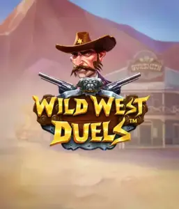  Immerse yourself in the wild world of "Wild West Duels" by Pragmatic Play, featuring a tough gunslinger ready for a showdown. The image features a fierce cowboy with crossed pistols, set against a desert backdrop. His focused expression and authentic attire capture the essence of the Old West. The game's title is clearly displayed in a rustic font, enhancing the adventurous theme. 