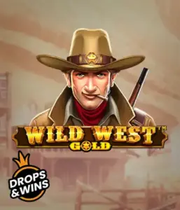  See the bold sheriff of "Wild West Gold," a thrilling slot game by Pragmatic Play. The visual features a stern-faced sheriff with a golden star badge, framed by a dusty Old West town backdrop. The game's title is prominently displayed in a stylized font, complementing the theme of adventure and law enforcement in the wild frontier. 