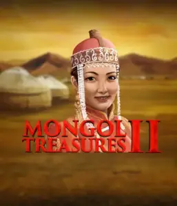 Explore the captivating heritage of Mongolia with the Mongol Treasures 2 game by Endorphina, showcasing a beautiful Mongolian woman dressed in traditional attire against a golden Mongolian steppe backdrop. This image portrays the spirit of Mongolian history, delivering a memorable gaming experience. 